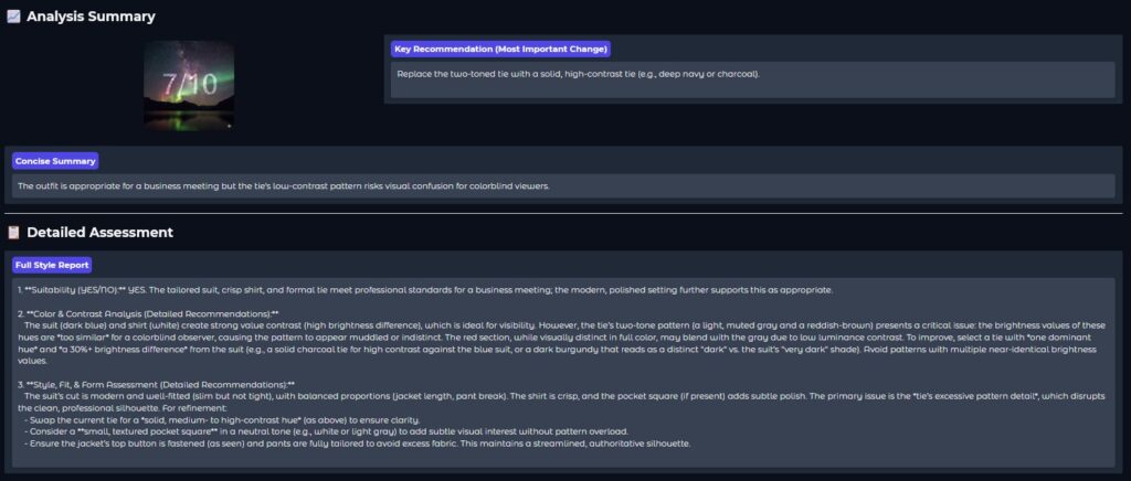 Style Checker analyze result