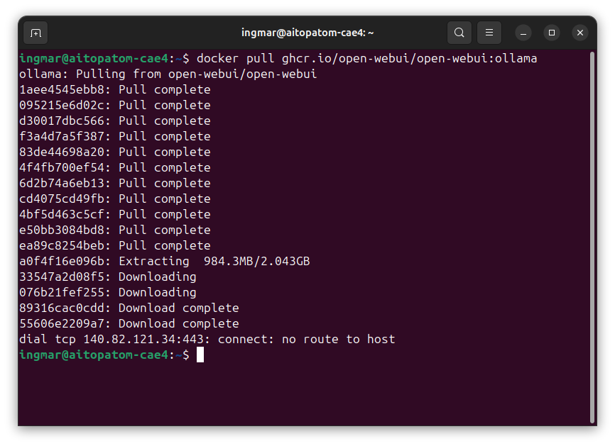 GIGABYTE AI TOP ATOM - Open-WebUI docker error