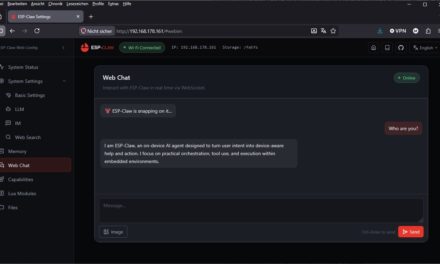 ESP-Claw mit dem eigenen Ollama-Server verbinden – Konfiguration und erste Chats