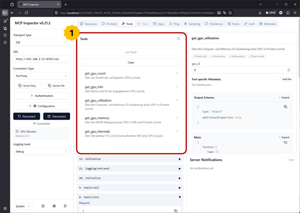 MCP inspector tools overview