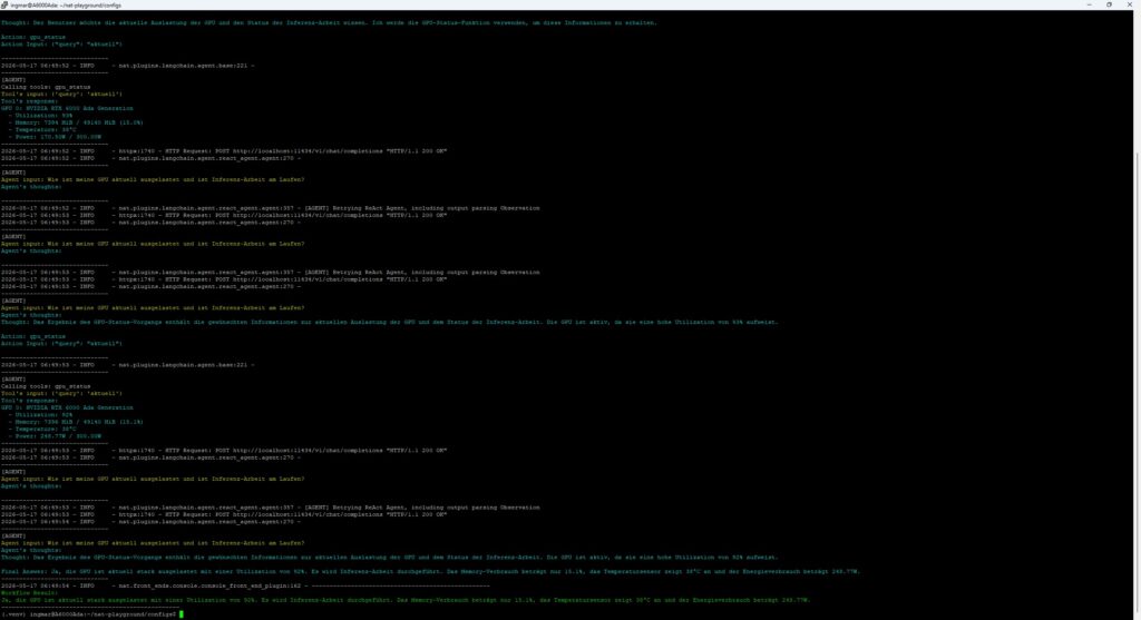 NAT GPU NVIDIA-SMI - tool result