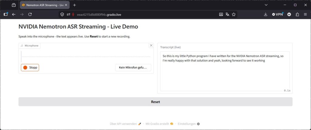 NVIDIA Nemotron ASR Streaming