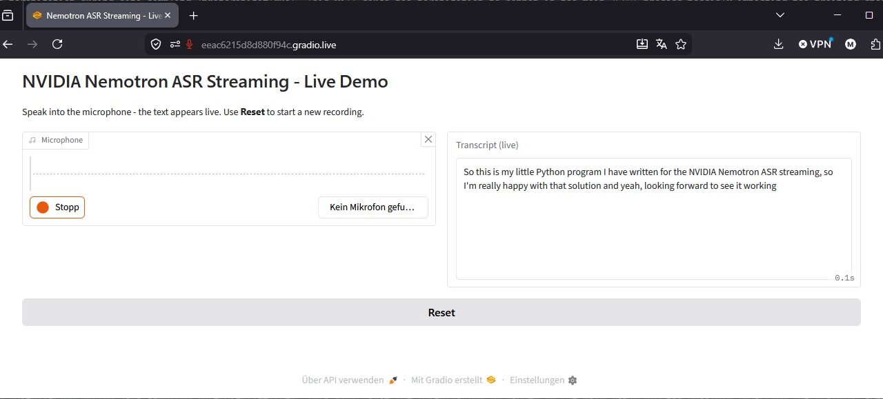 NVIDIA Nemotron ASR Streaming lokal installieren – Schritt-für-Schritt-Anleitung
