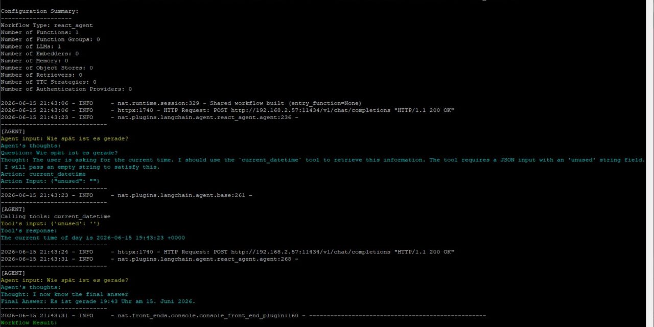 NVIDIA NeMo Agent Toolkit (NAT): set up the agent orchestrator locally