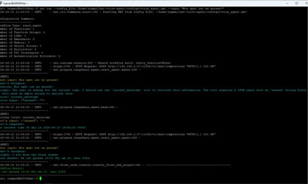 NVIDIA NeMo Agent Toolkit (NAT): den Agenten-Orchestrator lokal aufsetzen