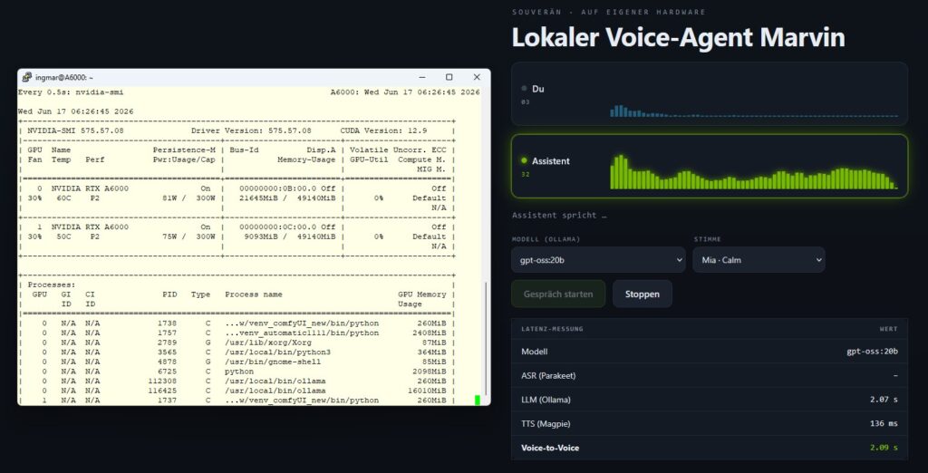 NVIDIA NIM Voice Assistant web frontend inference server